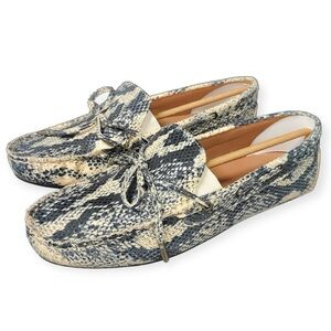 Aerosoles Snake Print Boater Roccia Slip-On Loafer Shoes